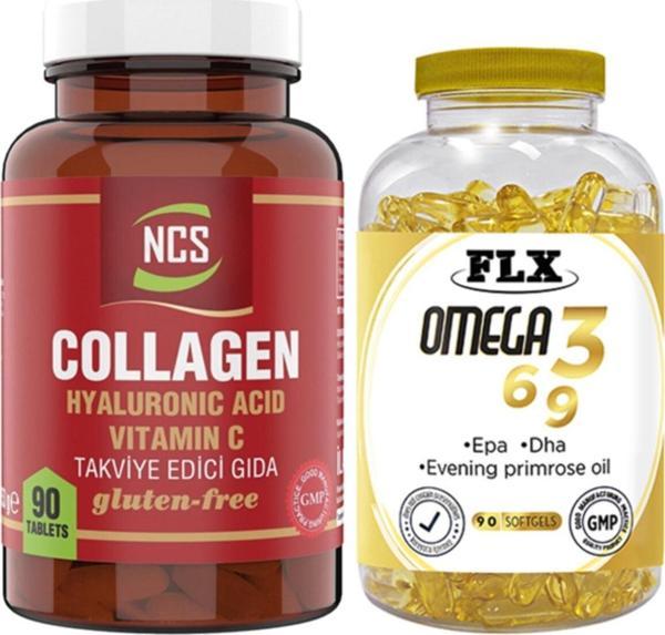 Ncs Collagen 1000 Mg 90 Tablet & Flx Omega 3-6-9 90 Tablet - Image 1