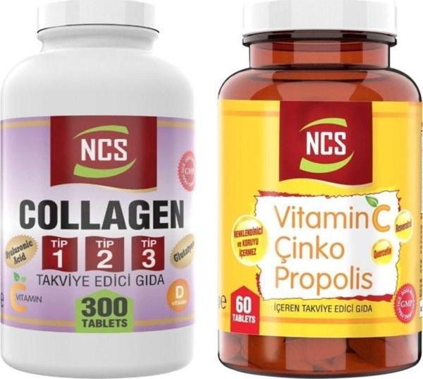 Ncs Collagen 1-2-3 Kollajen Vitamin C 300 Tablet & Vitamin C Propolis 60 Tablet - Image 1