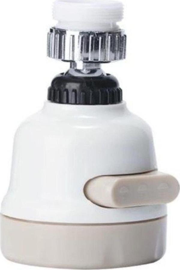 Atmaca Çelikel Oynar Başlıklı Musluk Başlığı Kustar Beyaz - Image 1