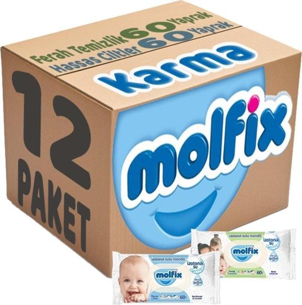 Molfix Islak Havlu Mendil Izotonik Karma 12 Li Set (ferah Temizlik-hassas Cilt) - Image 1