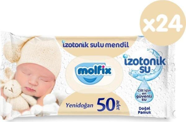Molfix Izotonik Sulu Islak Mendil Yenidoğan 50x24 1200 Adet - Image 1