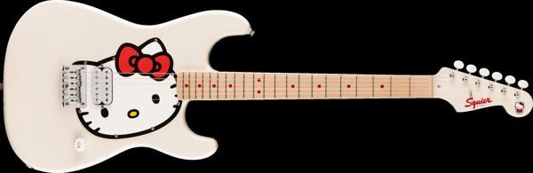 Fender x Hello Kitty White Stratocaster w/Bag Elektro Gitar - Image 1