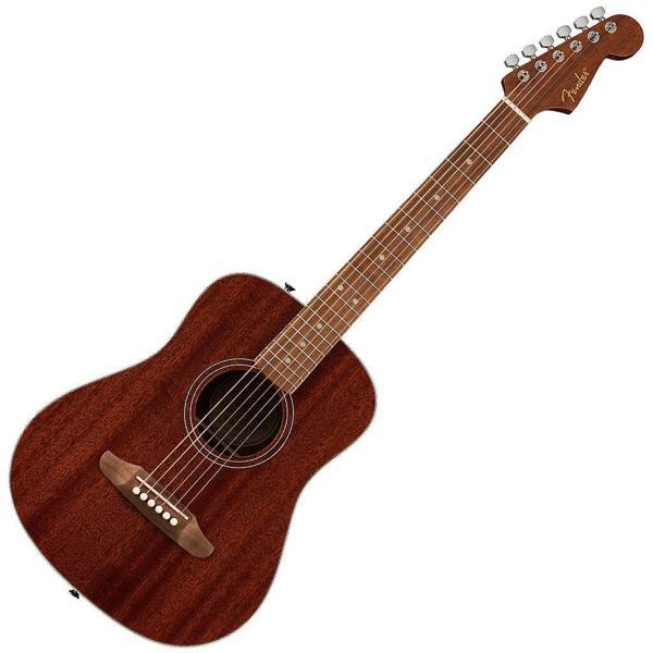 Fender California Standard Redondo Mini Naturel Sapele w/Bag Akustik Gitar - Image 1