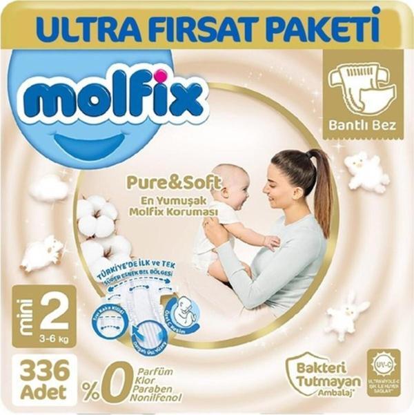 Molfix Pure & Soft Bebek Bezi Mini 2 No 112 Li X 3 Adet - Image 1