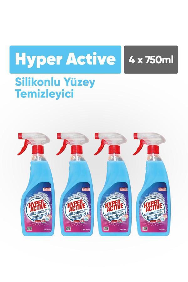 Hyper Hypo Hyper Active Silikonlu Yüzey Temizleyici 750 Ml- 4`Lü Paket - Image 1
