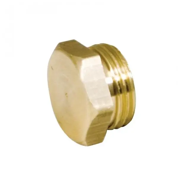 3/8 sarı pirinç dişli kör tapa  - Image 1