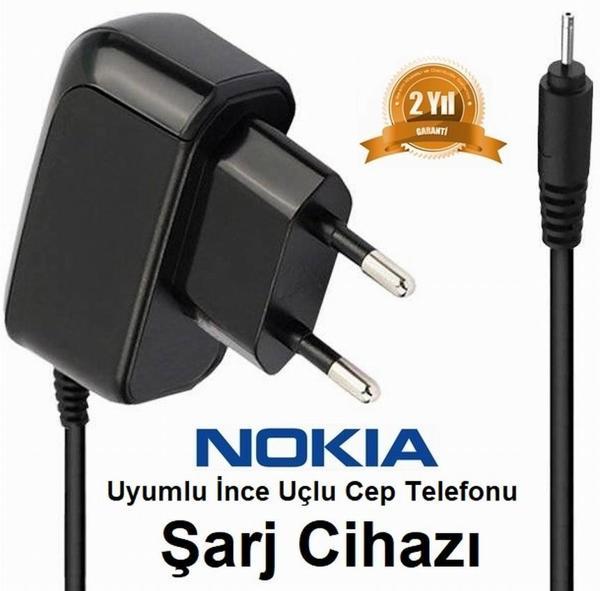 Nokia 1208 ince Uçlu Cep Telefonu Şarj Cihazı Aleti (2 YIL İTHALATÇI Garantili) - Image 1