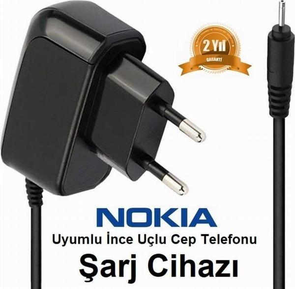 Nokia 1208 ince Uçlu Cep Telefonu Şarj Cihazı Aleti (2 YIL İTHALATÇI Garantili) - Image 1