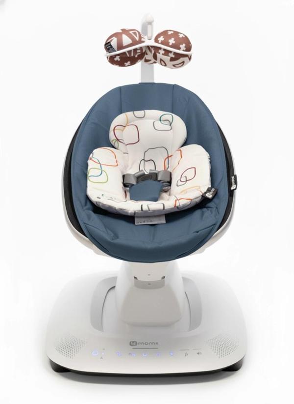 4moms Mamaroo 5.0 Elektrikli Ana Kucağı - Slate Blue + Yenidoğan Destek Pedi - Image 1
