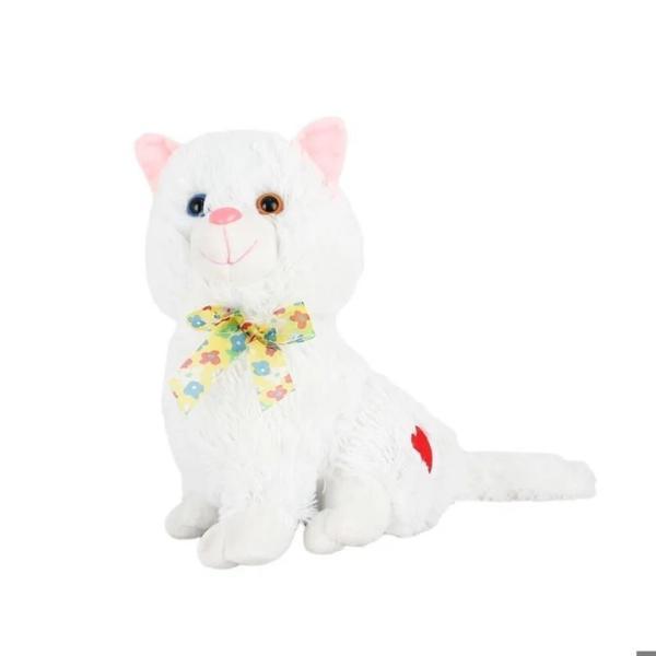 Sesli Peluş Van Kedisi 33 cm Miyavlayan Oyuncak Van Kedisi - Image 1