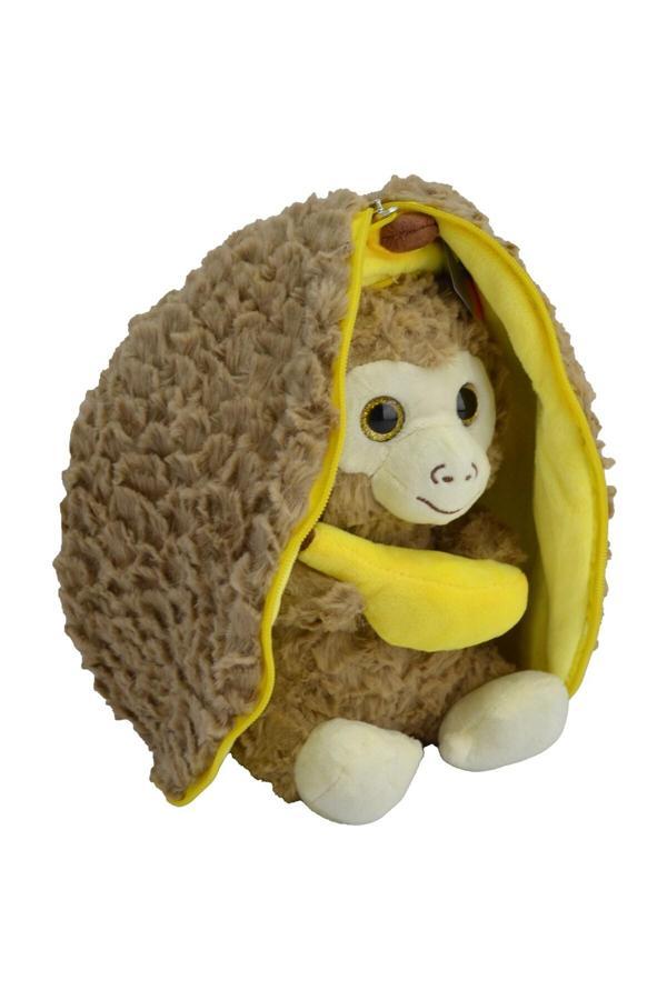 Peluş Maymun Hem Muz Hem Maymun 30 Cm - Image 1