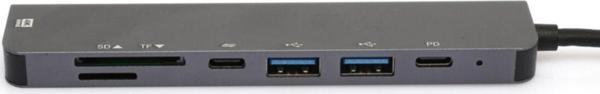 UltraTekno 7in1 Sd Usb Type-c Hub Pd Hdmı Girişli Macbook Çevirici Çoklayıcı - Image 1