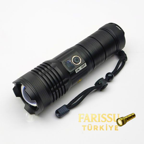 GK9595 100W Lazer LED Profesyonel El Feneri - 7200mAh Powerbank Özellikli, 2200m Menzil, Zoomlu - Image 1