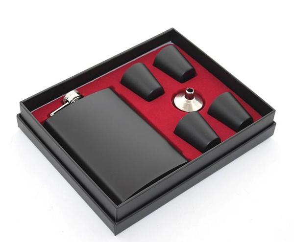 MDB Paslanmaz Çelik 4 Shot Bardaklı Matara Seti Siyah Renk - Image 1