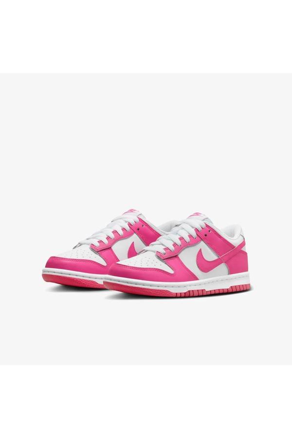 Nike Dunk Low Pembe Beyaz Deri Kadın Sneaker Spor Ayakkabı - Fb9109-102 - Image 1