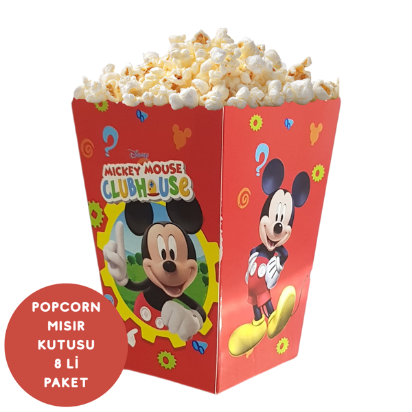 Popcorn Mısır Kutusu Mickey Temalı 8 li Paket - Image 1