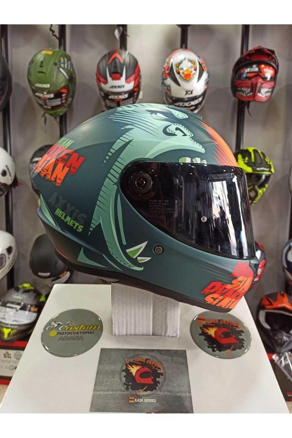 AXXIS Draken S Simian B4 Mat Fluor Orange Kapalı Kask - Image 1
