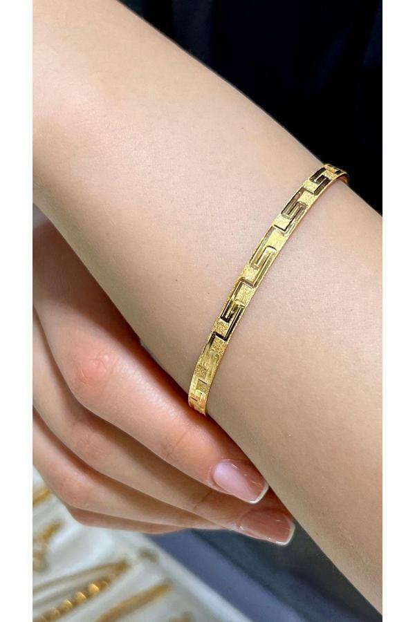 8 gr (GRAM) Grekli Kibrit Çöpü Bilezik Yatırımlık Işçiliksiz 22 Ayar Altın - Image 1