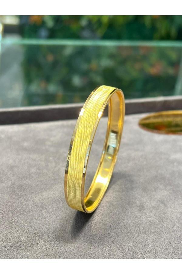 14 gr (Gram) Noktalı Şarnel Bilezik Yatırımlık İşçiliksiz 22 Ayar Altın - Image 1