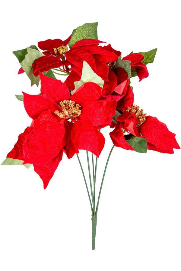 Yılbaşı Çiçeği Puansetya Demet Kırmızı 60 Cm - Image 1