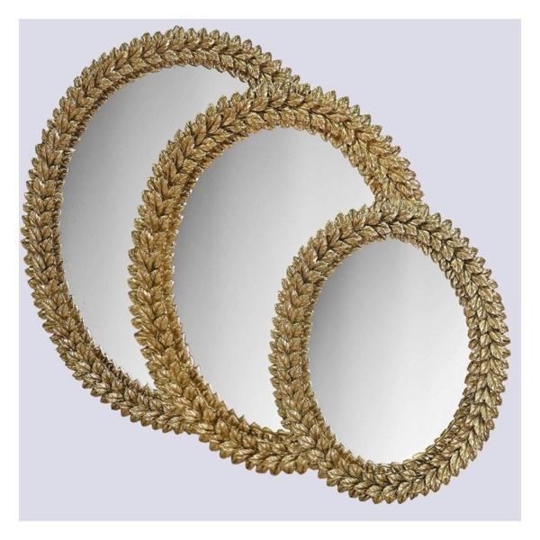 Selim Dekor Sezar 3'lü Ayna Altın - Image 1