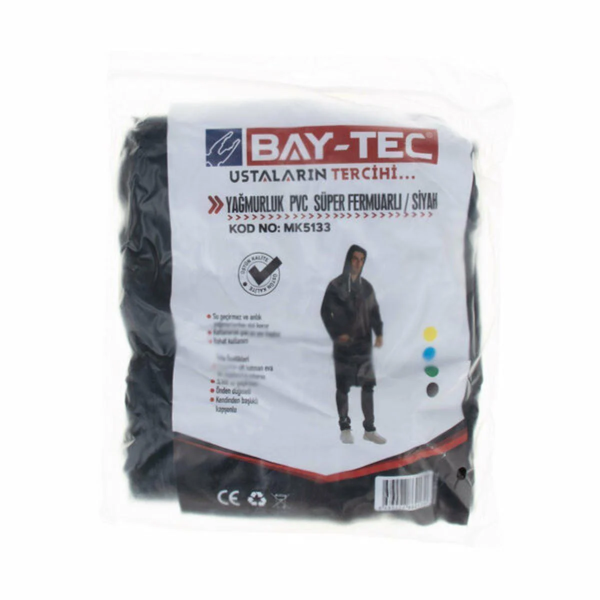 BAY-TEC YAĞMURLUK SÜPER PVC FERMUARLI SİYAH (MK-5133) - Image 1