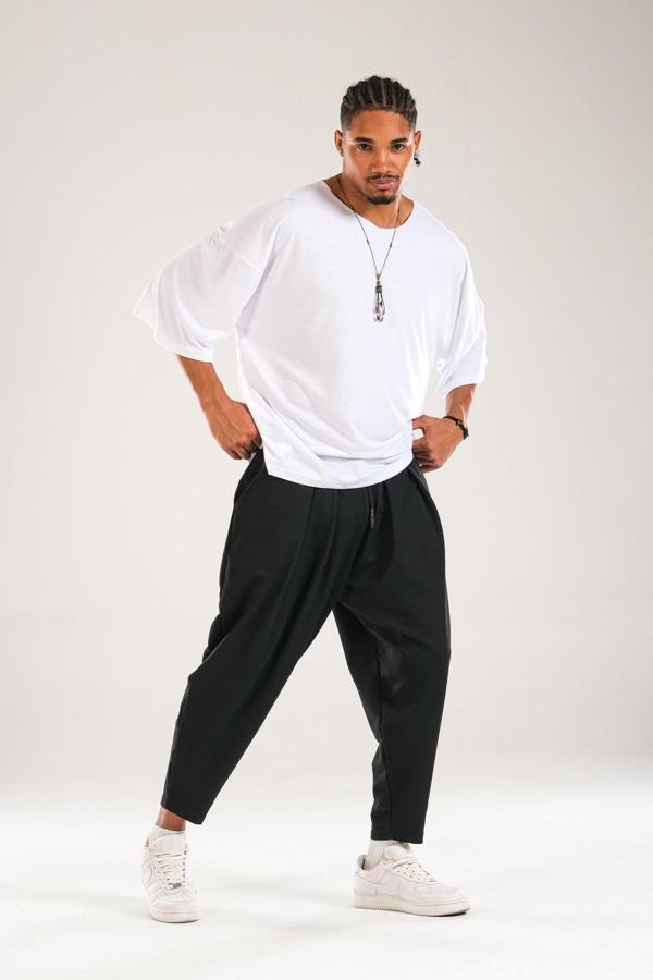 Siyah Pileli Yarım Şalvar COC1340 - Image 1