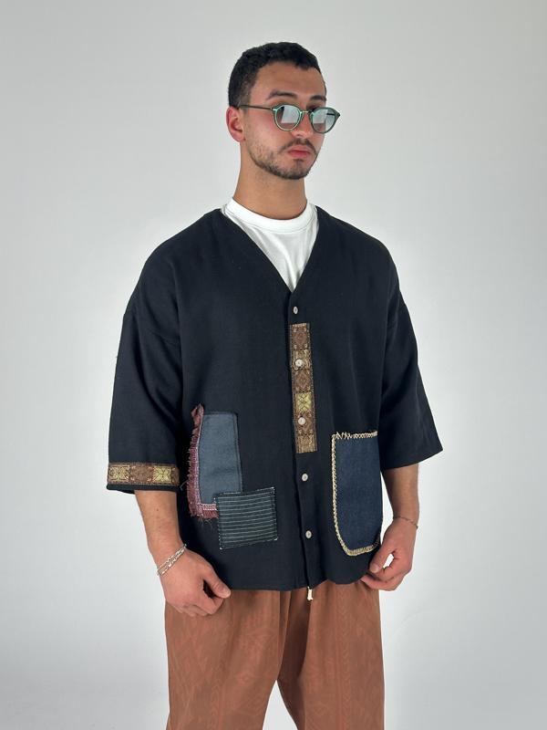 Tasarım Siyah Erkek Gömlek COC1073 - Image 1