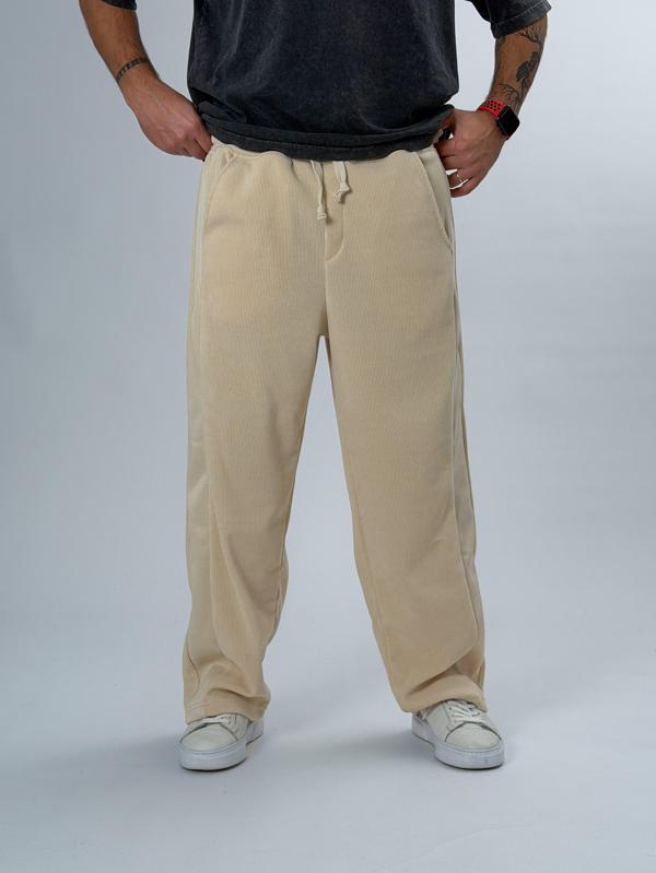 Oversize Bej Erkek Baggy Pantolon COC2546 - Image 1