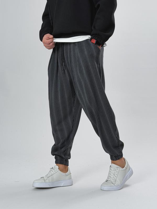 İnce Çizgili Pileli Erkek Yarım Şalvar COC2535 - Image 1