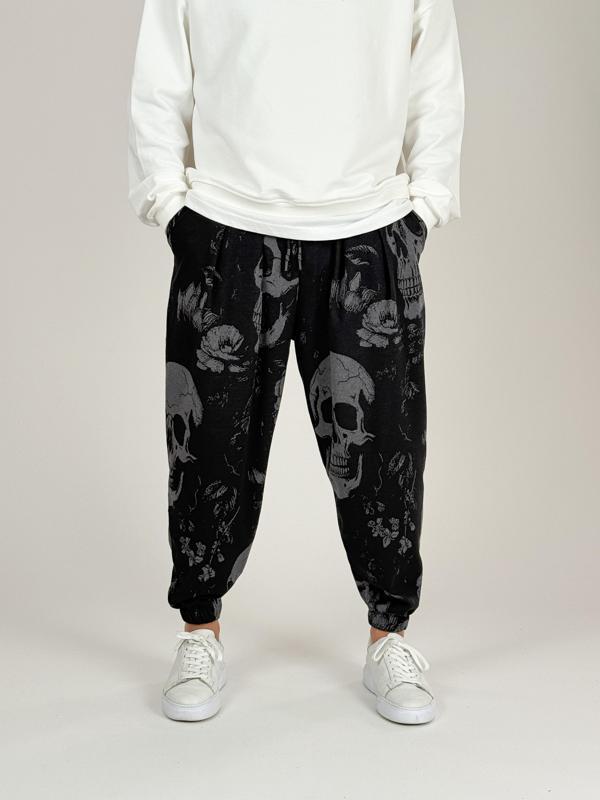 Kurukafa Desenli Erkek Pileli Yarım Şalvar COC1096 - Image 1