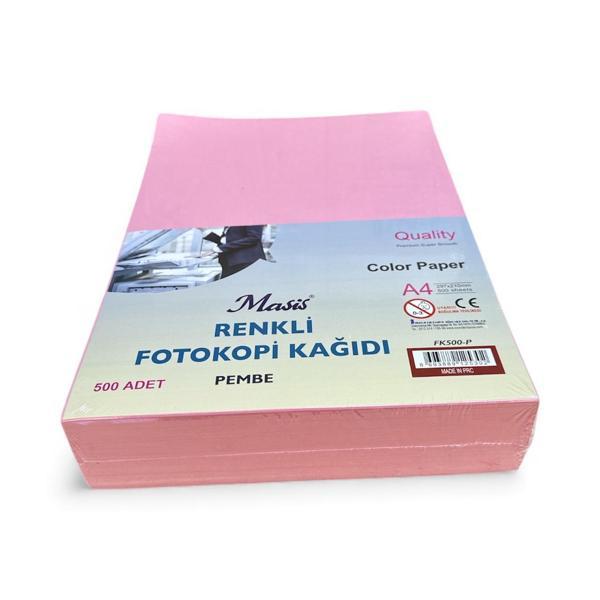 Masis A4 Renkli Fotokopi Kağıdı 500 lü Pembe - Image 1