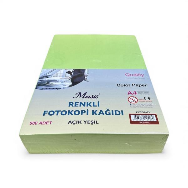 Masis A4 Renkli Fotokopi Kağıdı 500 lü Açık Yeşil - Image 1