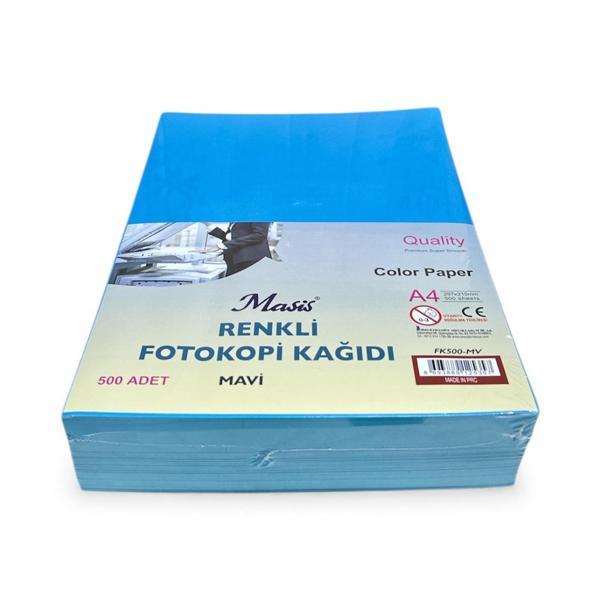 Masis A4 Renkli Fotokopi Kağıdı 500 lü Mavi - Image 1