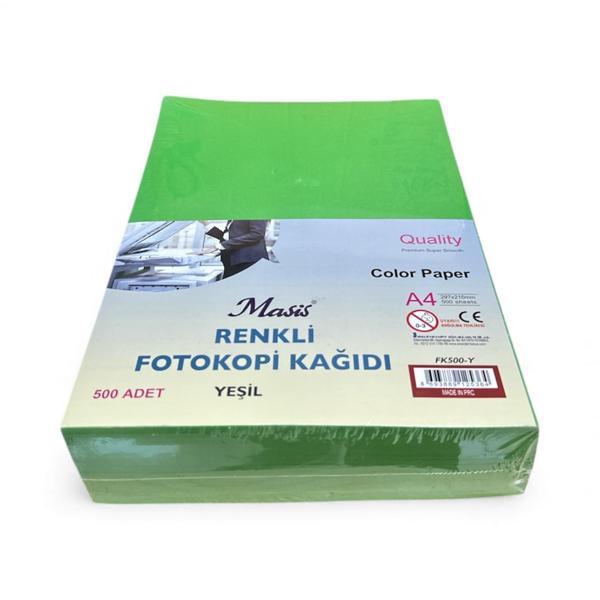 Masis A4 Renkli Fotokopi Kağıdı 500 lü Yeşil - Image 1
