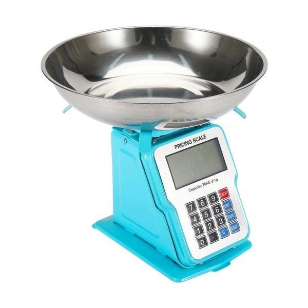30kg 1g Dijital Kefeli Terazi Pilli Ve Adaptörlü Elektronik Tartı, Paslanmaz Çelik Tepsili Fiyat Hes - Image 1