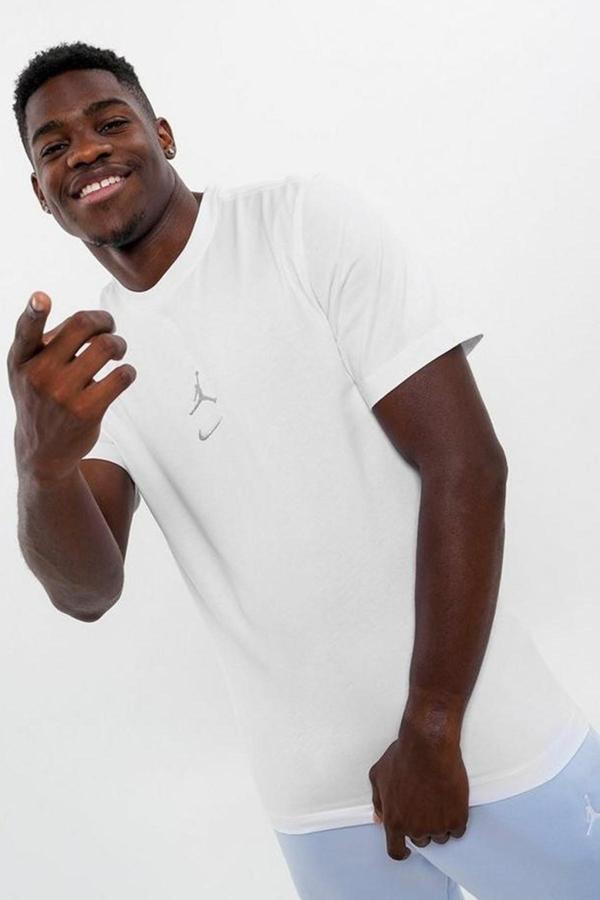 Nike Jordan MVP Men's Jumpman T-Shirt Erkek Günlük Nakış Swoosh Pamuklu Tişört Beyaz - Image 1