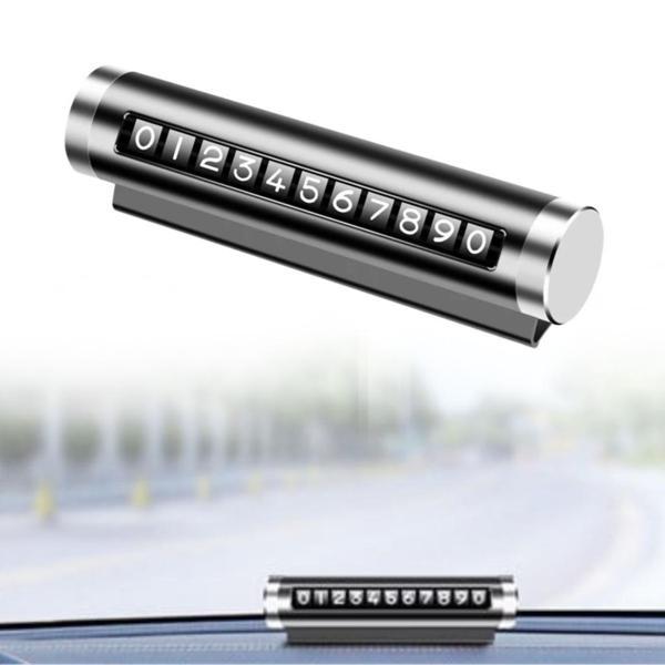 OLLEVRA Alüminyum Kasa Siyah Renk Çevirmeli Araç Içi Telefon Numaratörü Park Oto Numaratörü - Image 1