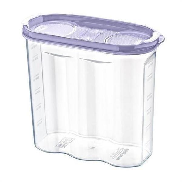 OLLEVRA 2 Kapaklı Ölçekli Erzak Kuru Gıda Saklama Kutusu Kabı - 1,7 Litre - SA935 - Image 1