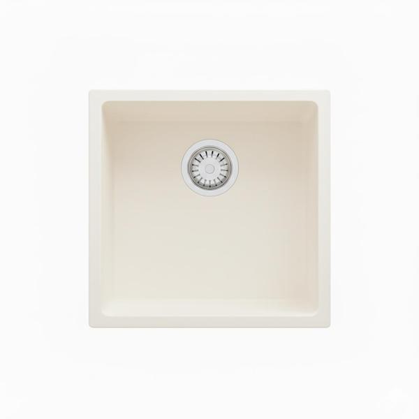 Real Stone Steep 40x40 Beyaz Granit Mutfak Eviyesi - Image 1