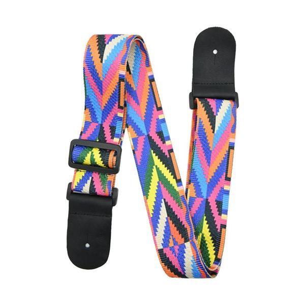 DMX Guitars Renkli Zigzag Tribal Desenli Gitar Askısı - Image 1