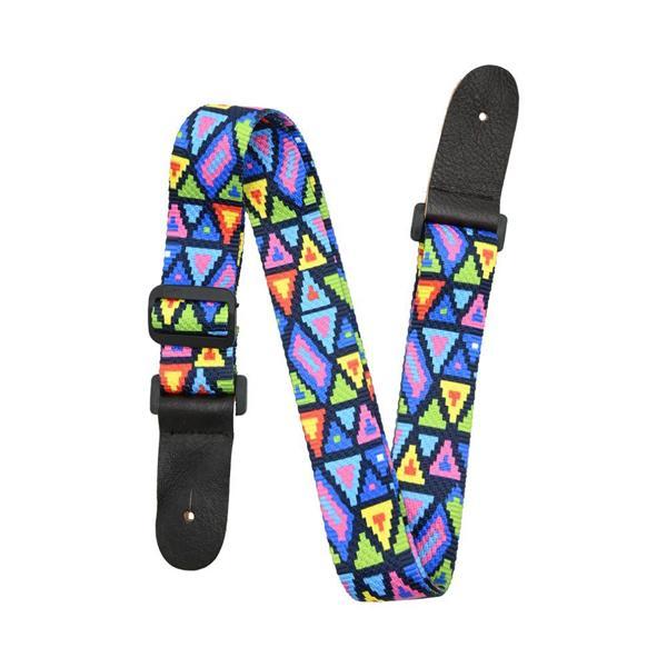 DMX Guitars Neon Tribal Desenli Renkli Gitar Askısı - Image 1