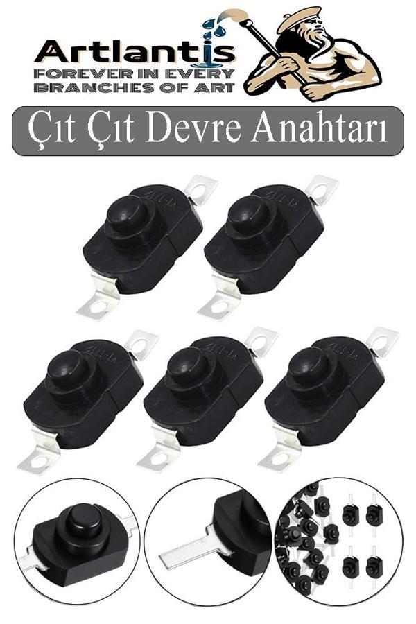 Mini Anahtar Arapuar Çıtçıt Anahtar 5 Adet Siyah Elektrik Devresi İçin Açma Kapama Düğmesi Deney On / Off Siyah Anahtar - Image 1