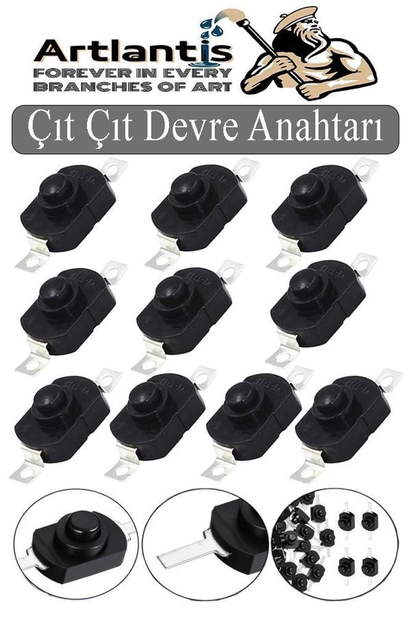 Mini Anahtar Arapuar Çıtçıt Anahtar 10 Adet Siyah Elektrik Devresi İçin Açma Kapama Düğmesi Deney On / Off Siyah Anahtar - Image 1