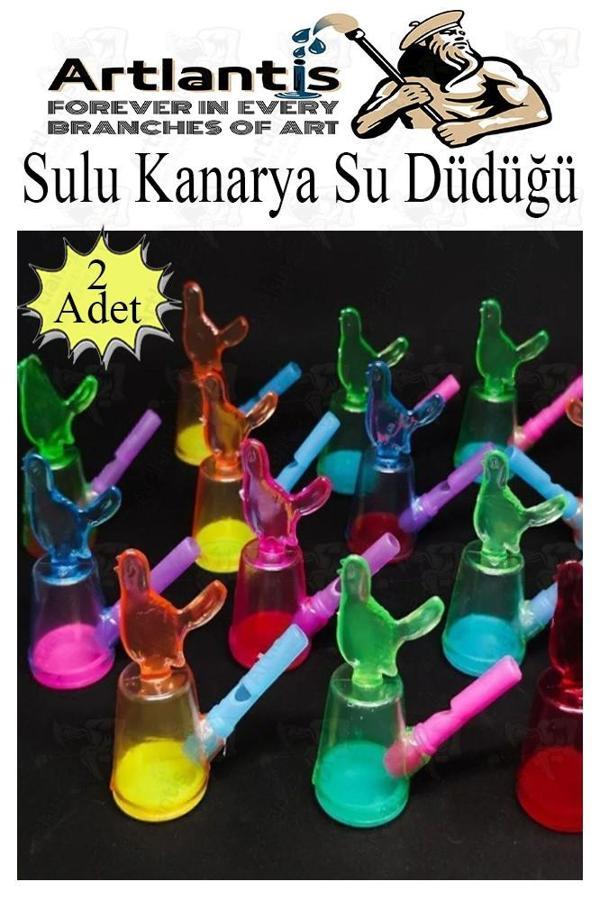Sulu Kanarya Su Düdüğü 2 Adet Sulu Bülbül Kuş Sesi Çıkaran Düdük Oyuncak Karne Sınıf Çocuk Hediyesi - Image 1