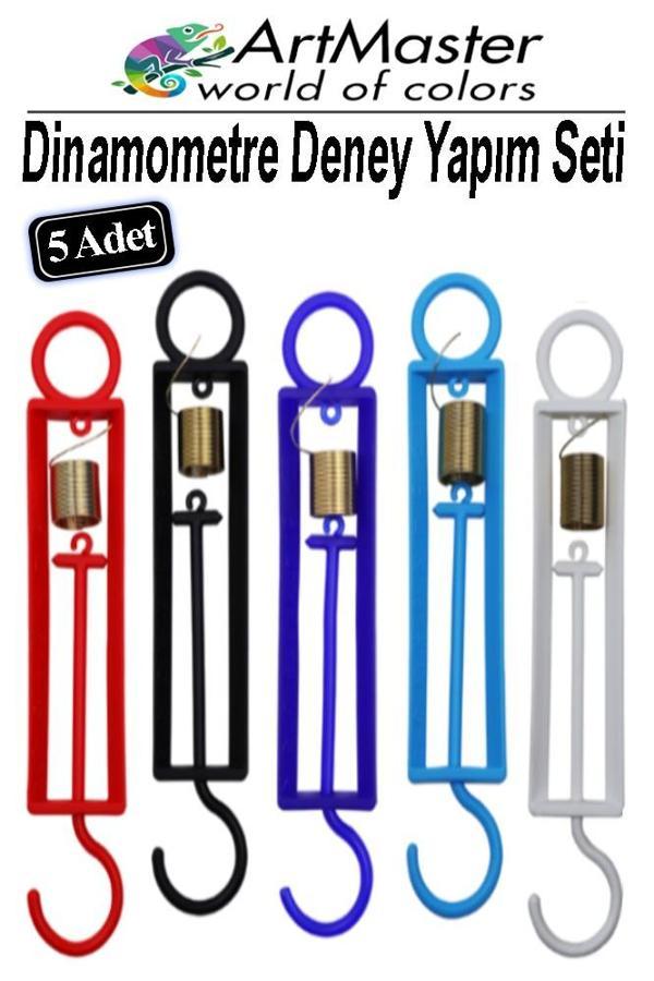 Dinamometre Renkli 5 Adet Deney Proje Yapım Seti Deney Malzemesi Okul Sınıf Deney Proje Tasarım İçin Dinomometre Modeli  - Image 1