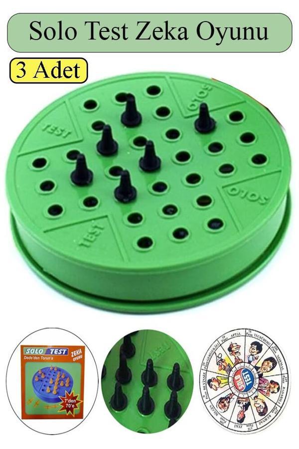 Solo Test Zeka Oyunu 3 Adet Plastik Solotest Beyin Jimnastiği Oyuncak Karne Sınıf Çocuk Hediyesi Dededen Toruna Nostalji - Image 1