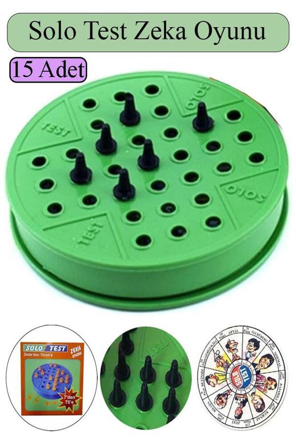 Solo Test Zeka Oyunu 15 Adet Plastik Solotest Beyin Jimnastiği Oyuncak Karne Sınıf Çocuk Hediyesi Dededen Toruna - Image 1