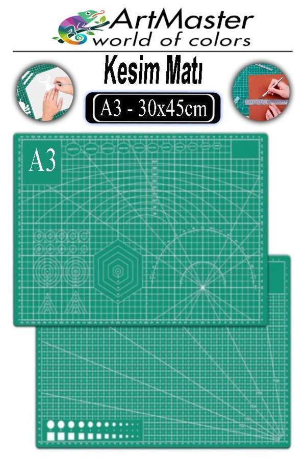 A3 Kesim Matı 1 Adet 30x45 cm Çift Taraflı Çizim Matı Kesim Altlığı Kesme Madı Kesim Tablası Proje Etkinlik - Image 1