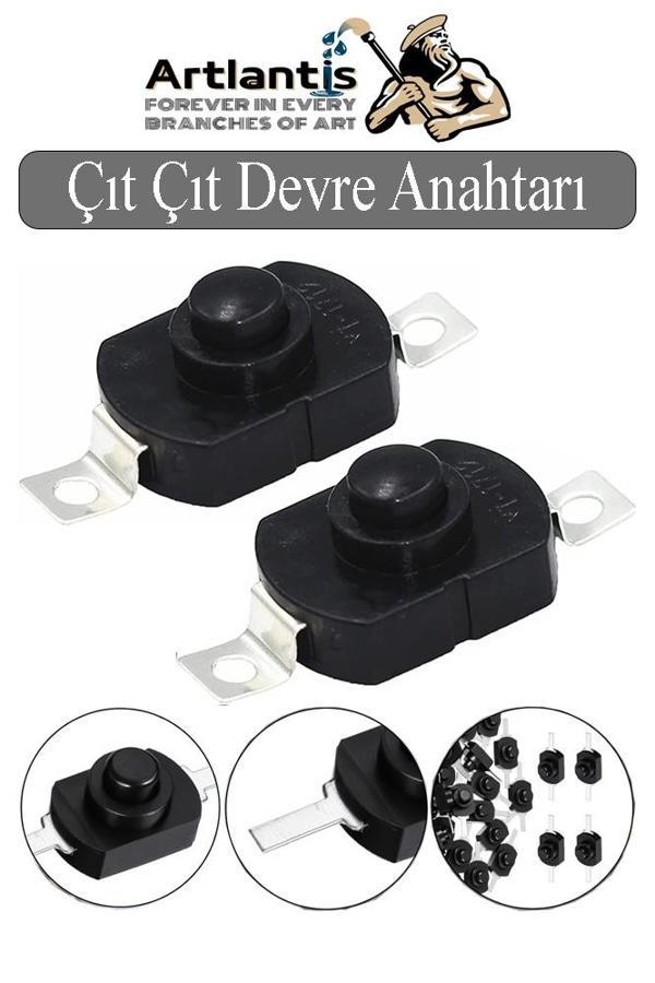 Mini Anahtar Arapuar Çıtçıt Anahtar 2 Adet Siyah Elektrik Devresi İçin Açma Kapama Düğmesi Deney On / Off Siyah Anahtar - Image 1